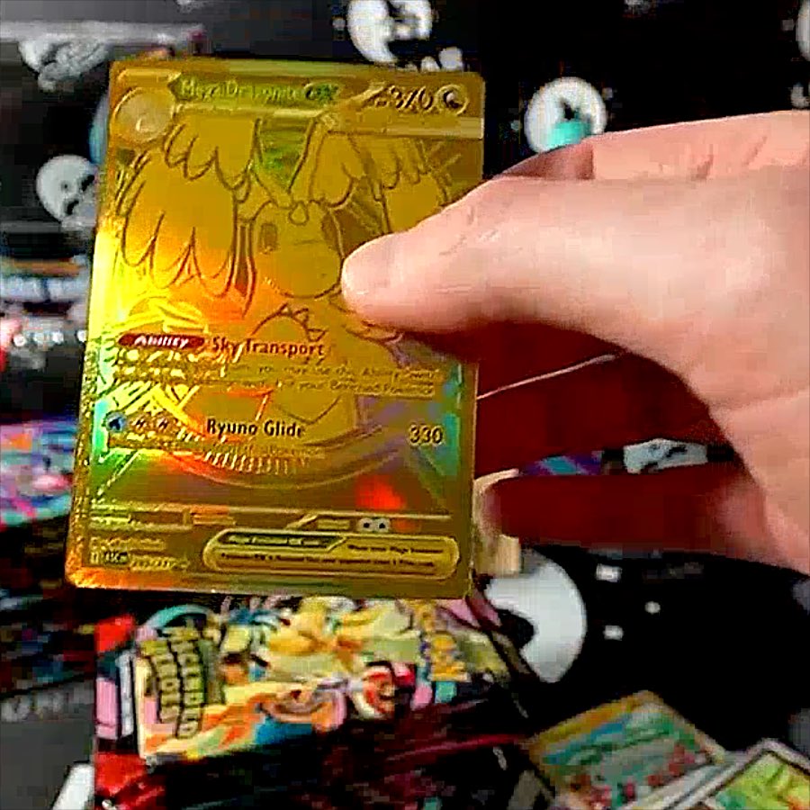 A gold Pokémon card from a previous Lunar stream